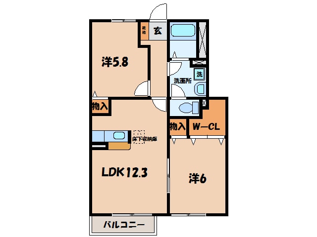 吉良吉田駅 徒歩7分 1階の物件間取画像