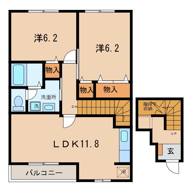 ヴィラ霞の物件間取画像