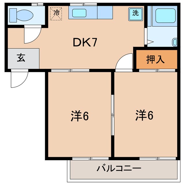 室町南 徒歩1分 2階の物件間取画像
