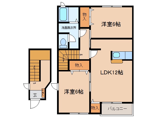 福地駅 徒歩50分 2階の物件間取画像