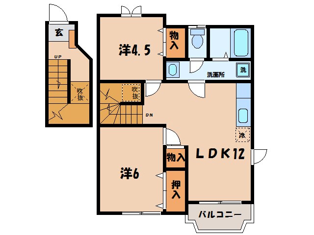 メゾン日進Ａ・Ｂの物件間取画像