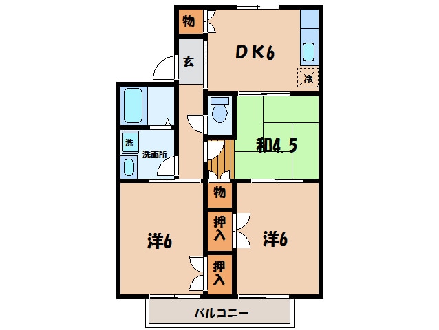 吉良吉田駅 徒歩19分 2階の物件間取画像