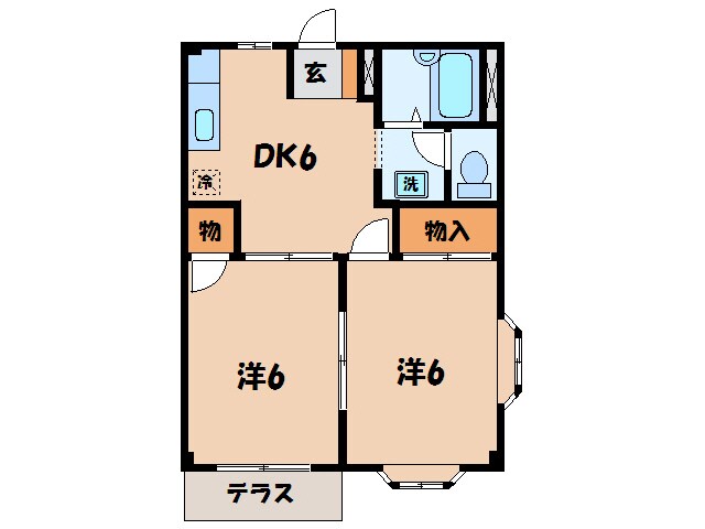 西尾駅 徒歩22分 1階の物件間取画像