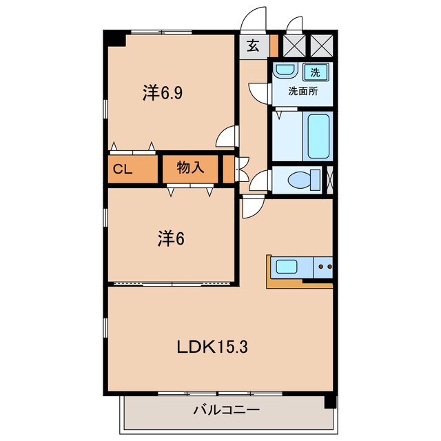 西尾駅 バス20分  一色渡船場下車：停歩2分 2階の物件間取画像