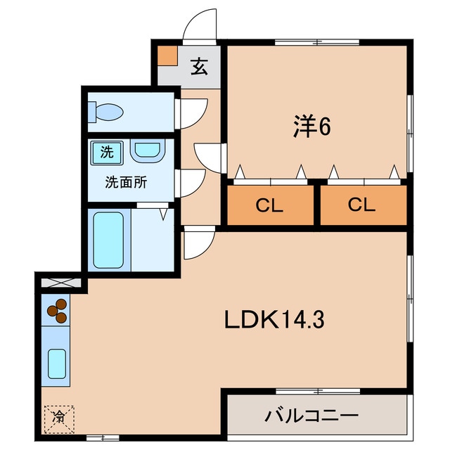 アンプルールリーブルパピオンA・Bの物件間取画像