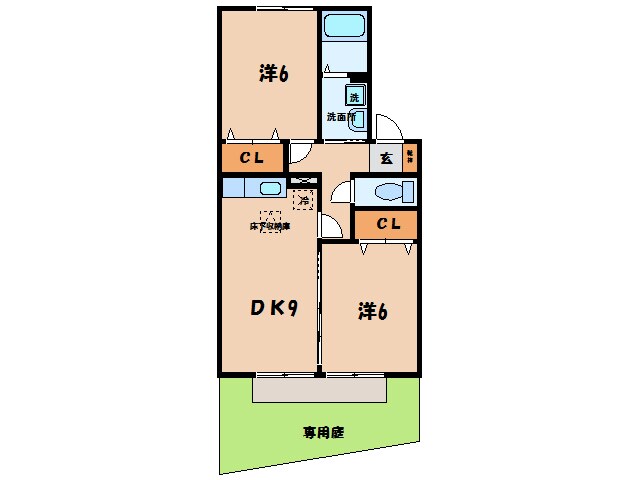 シンシア上川並の物件間取画像