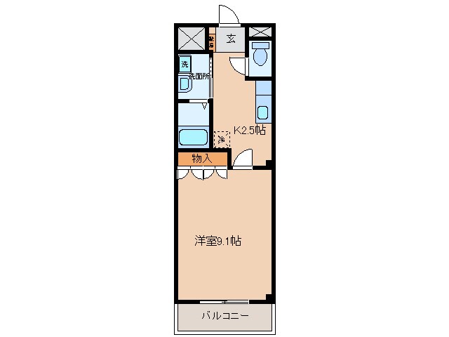 ベルウッドⅡの物件間取画像