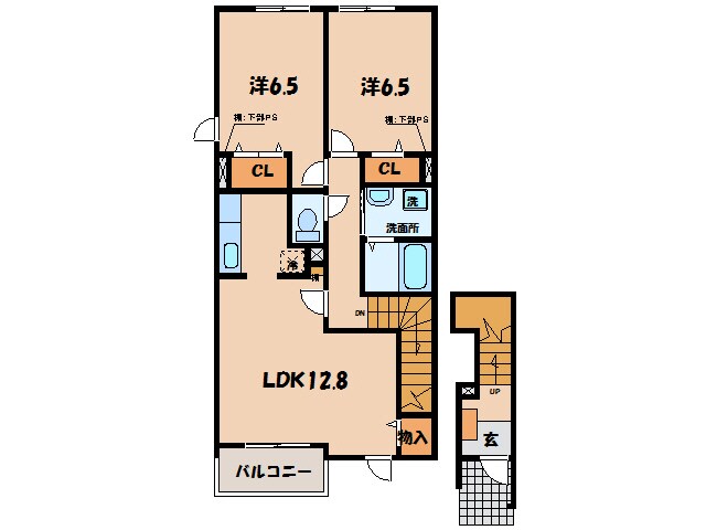 西尾駅 バス10分  羽塚口下車：停歩4分 2階の物件間取画像