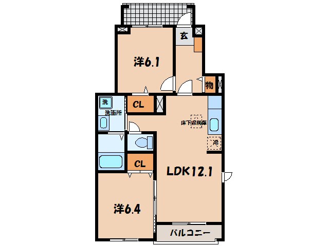 岡崎駅 バス15分  長池公園前下車：停歩5分 1階の物件間取画像