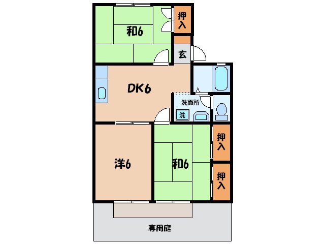 上横須賀駅 徒歩10分 1階の物件間取画像