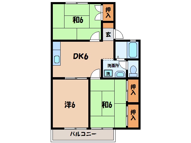 上横須賀駅 徒歩10分 2階の物件間取画像