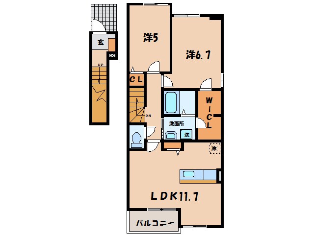 西尾駅 バス12分  羽塚下車：停歩2分 2階の物件間取画像