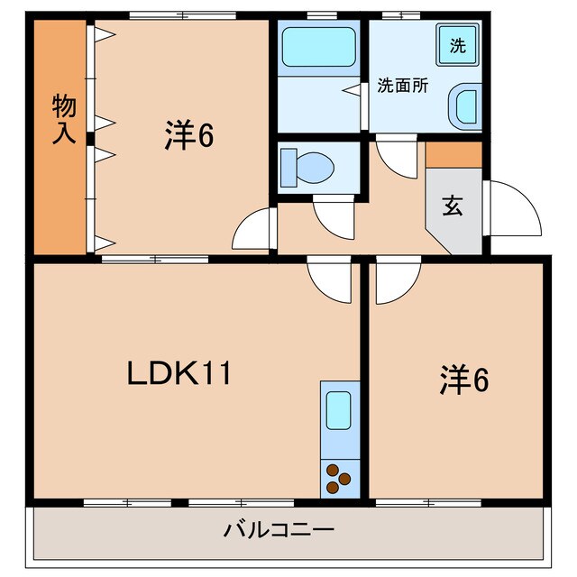 満国寺前 徒歩4分 3階の物件間取画像