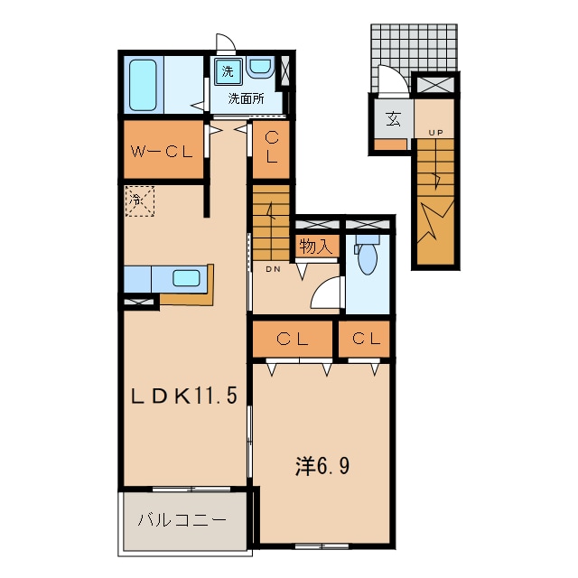 西尾口駅 徒歩13分 2階の物件間取画像