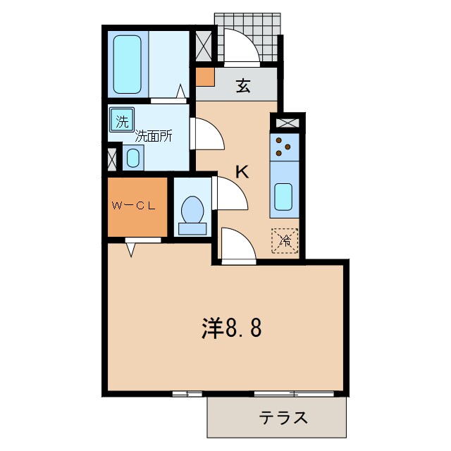 新川町駅 徒歩19分 1階の物件間取画像