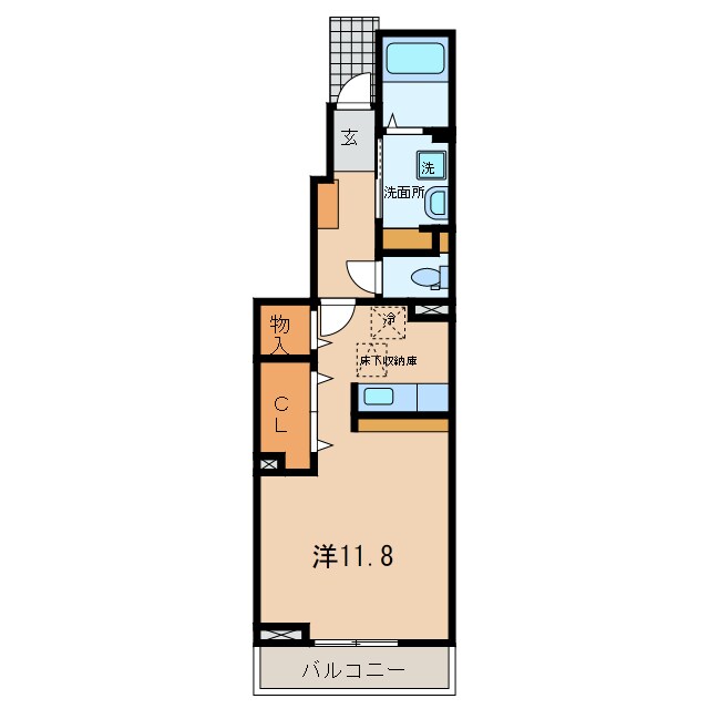 矢田小学校前 徒歩3分 1階の物件間取画像