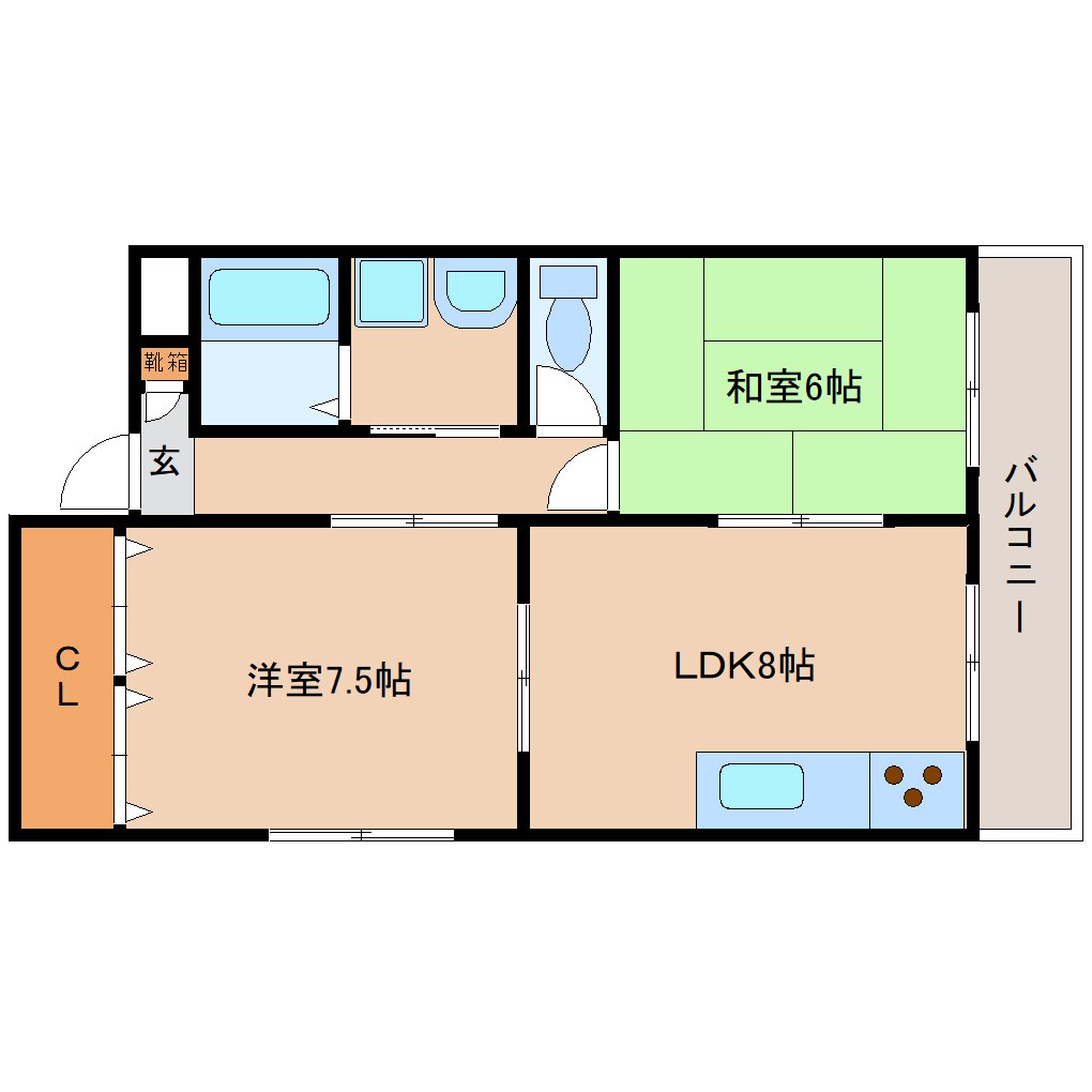 奈良駅 バス15分  永井町下車：停歩1分 2階の物件間取画像