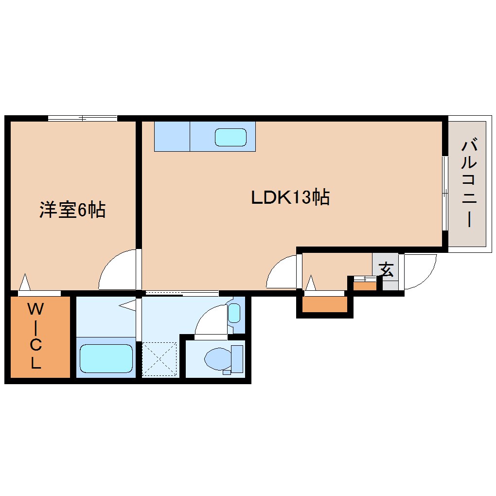 京終駅 徒歩8分 1階の物件間取画像