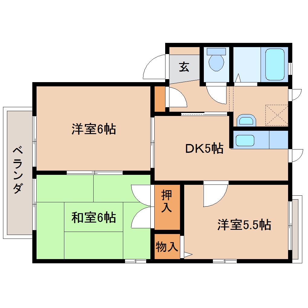 近鉄奈良駅 バス15分  木津南ソレイユ下車：停歩5分 2階の物件間取画像