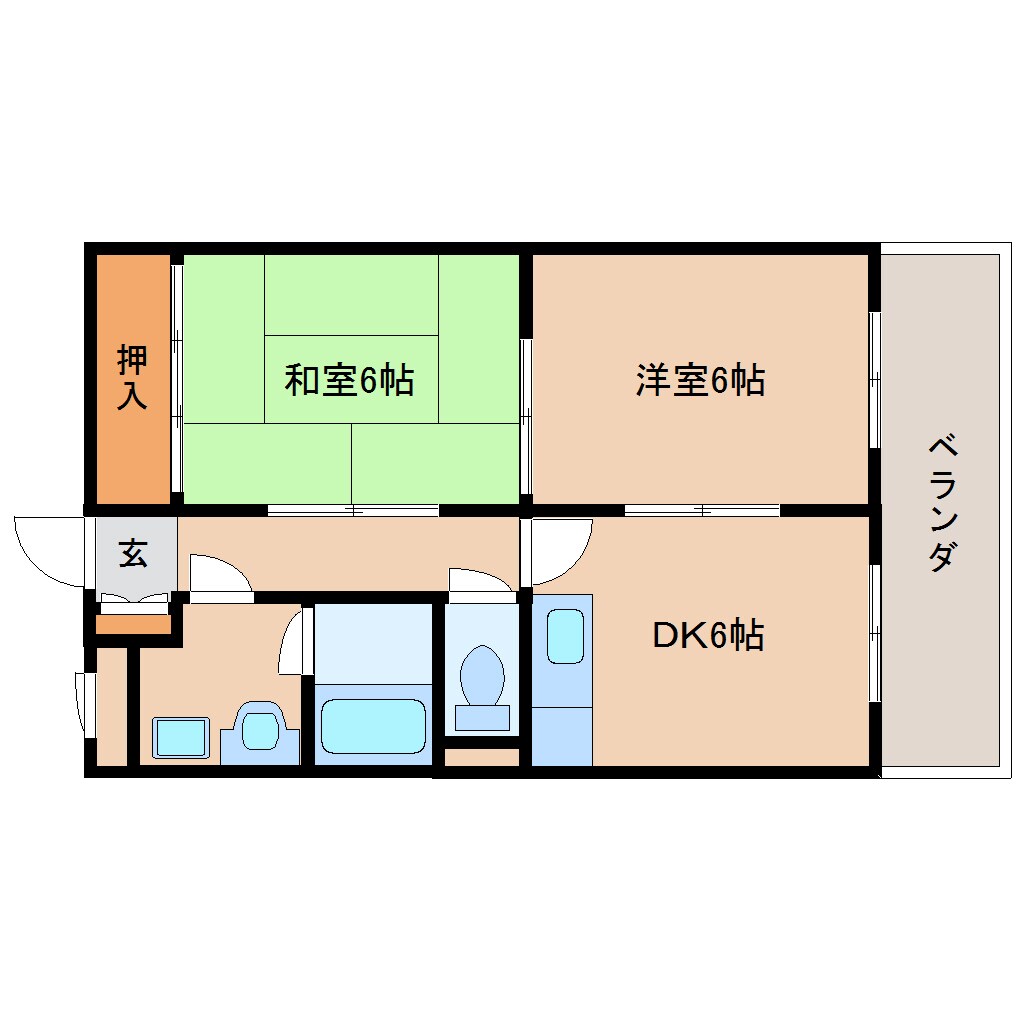 京終駅 徒歩8分 4階の物件間取画像