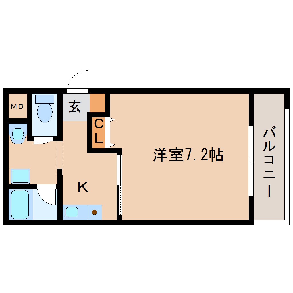 近鉄奈良駅 徒歩22分 2階の物件間取画像