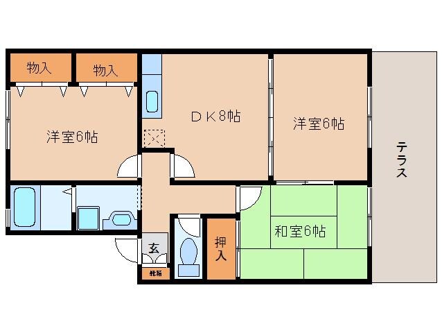 近鉄奈良駅 バス15分  木津南ソレイユ下車：停歩10分 1階の物件間取画像