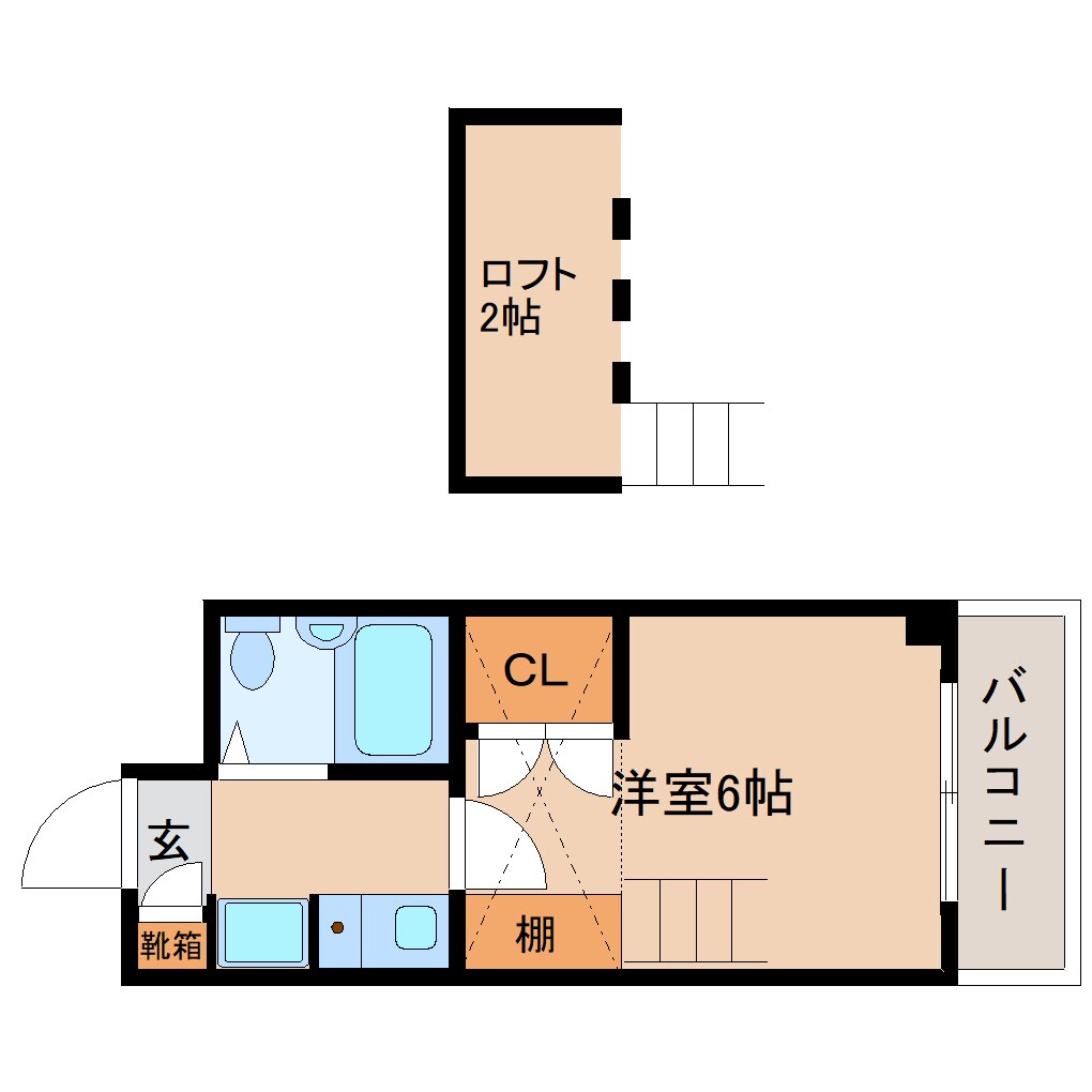 京終駅 徒歩7分 4階の物件間取画像