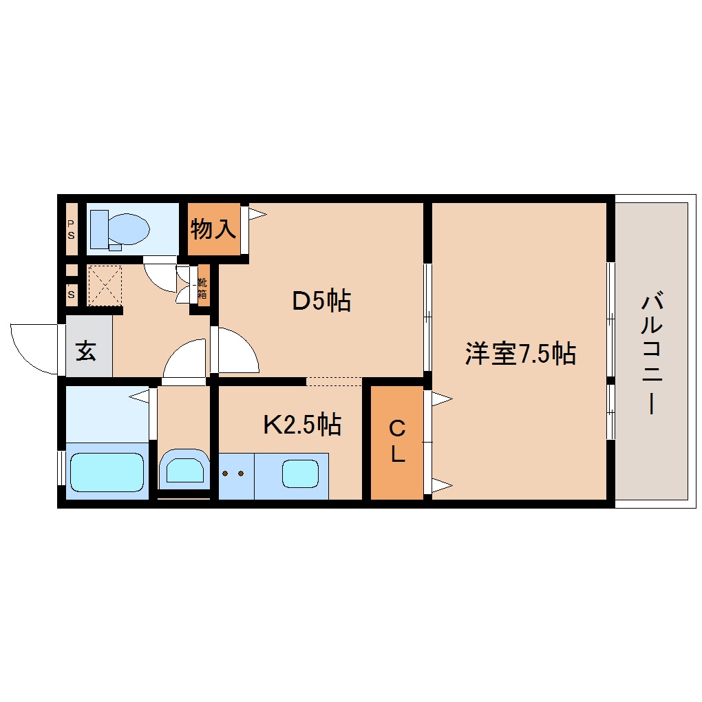 近鉄奈良駅 バス13分  関西光科学研究所下車：停歩2分 2階の物件間取画像