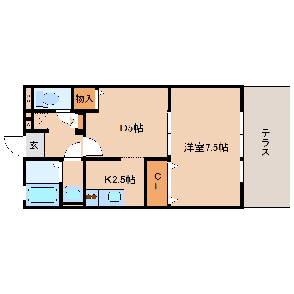 近鉄奈良駅 バス13分  関西光科学研究所下車：停歩2分 1階の物件間取画像