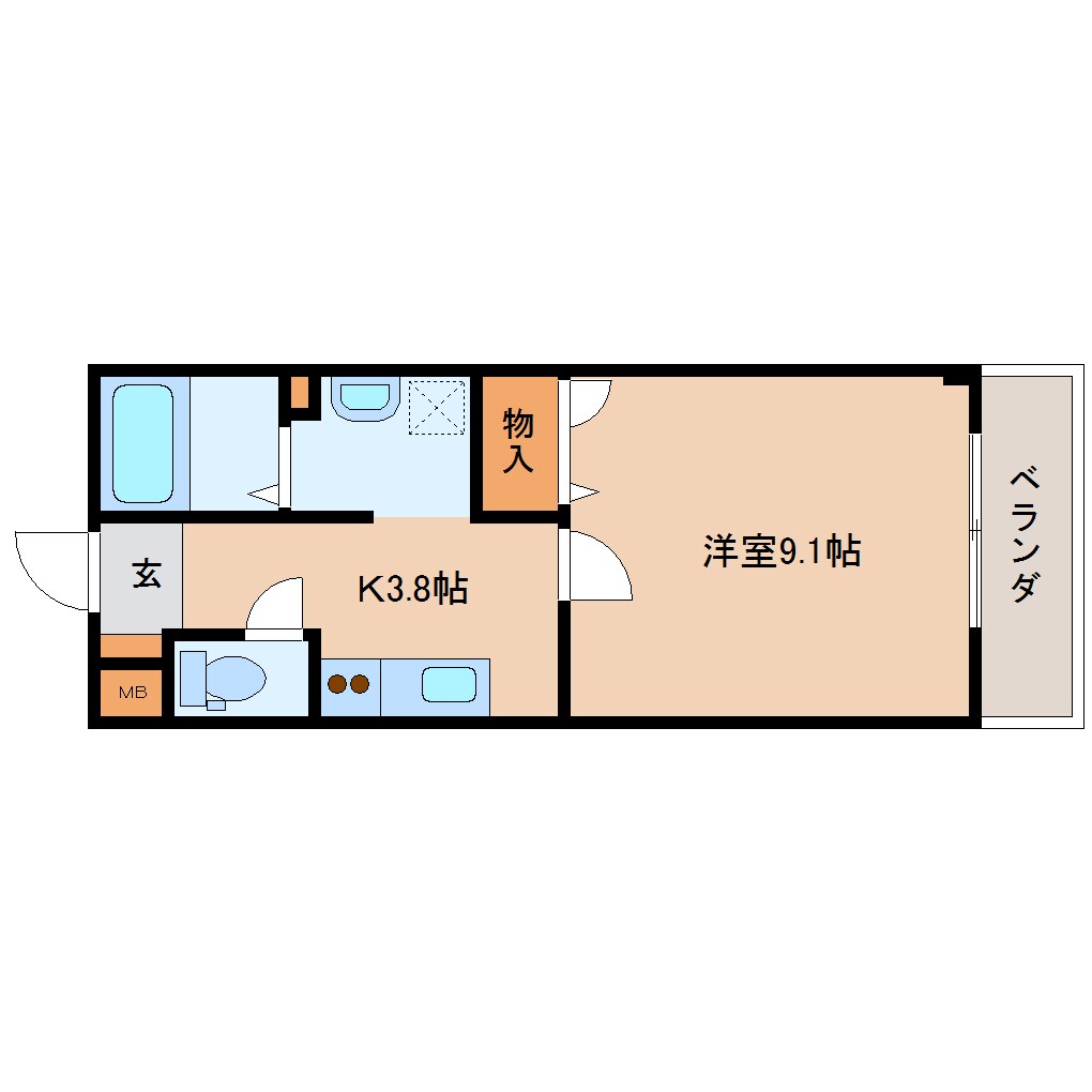 奈良駅 徒歩5分 1階の物件間取画像