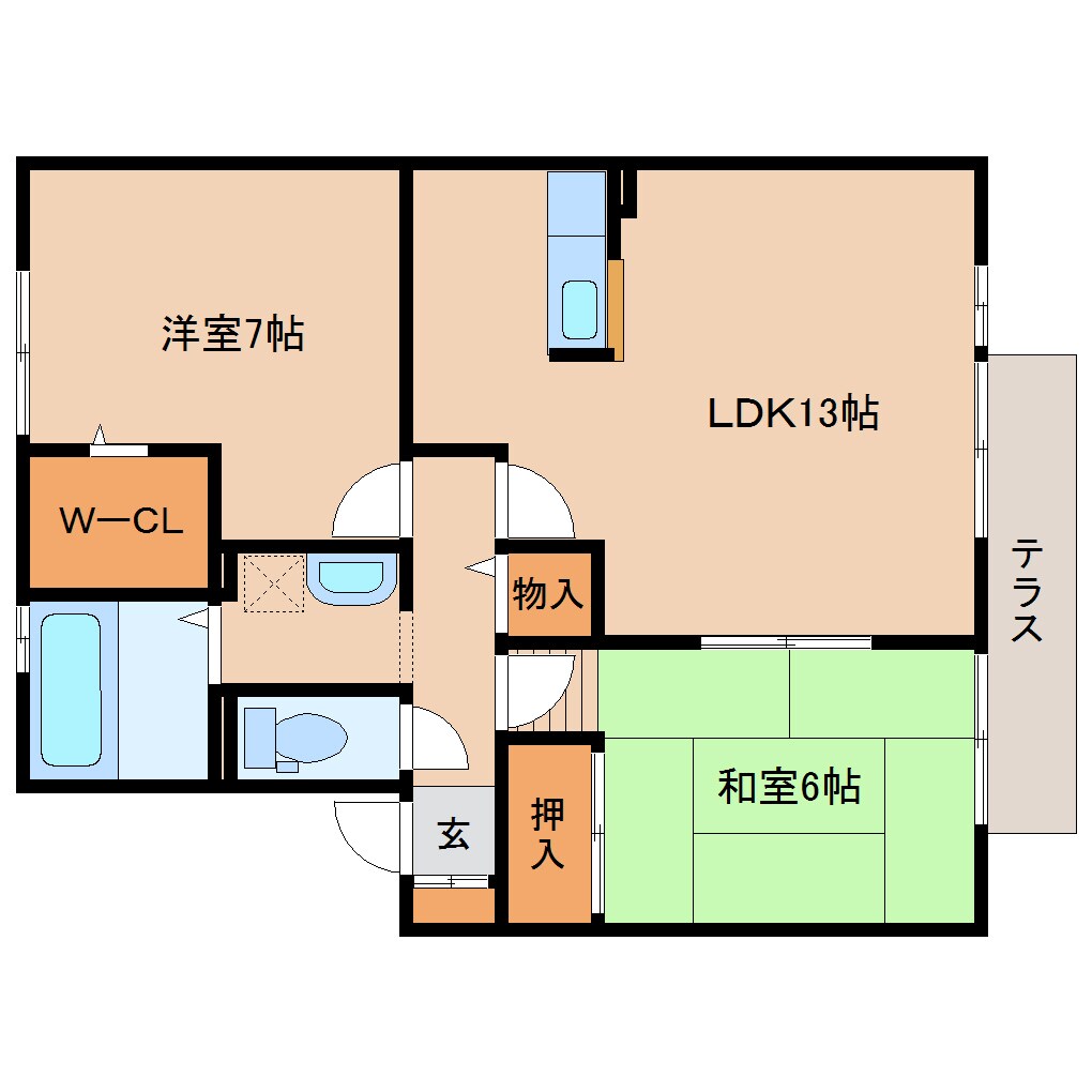 奈良駅 バス15分  八条町地蔵前下車：停歩5分 1階の物件間取画像