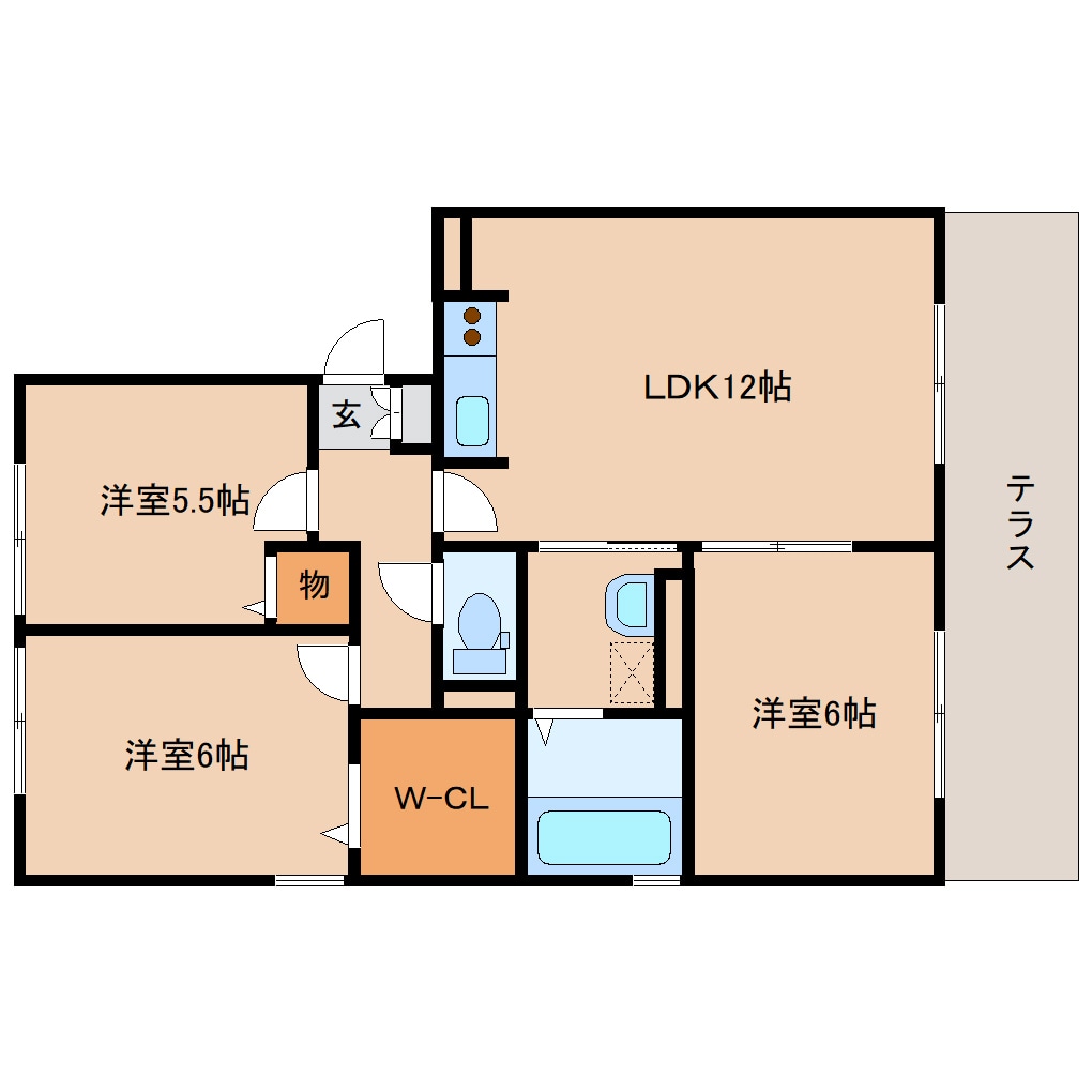 平城山駅 バス15分  木津南ソレイユ下車：停歩10分 1階の物件間取画像