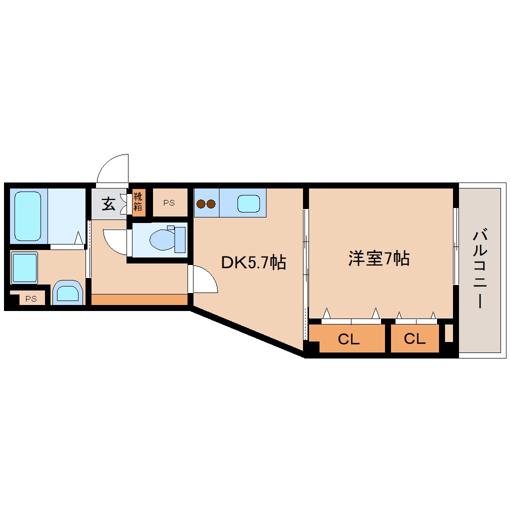 奈良駅 徒歩1分 2階の物件間取画像