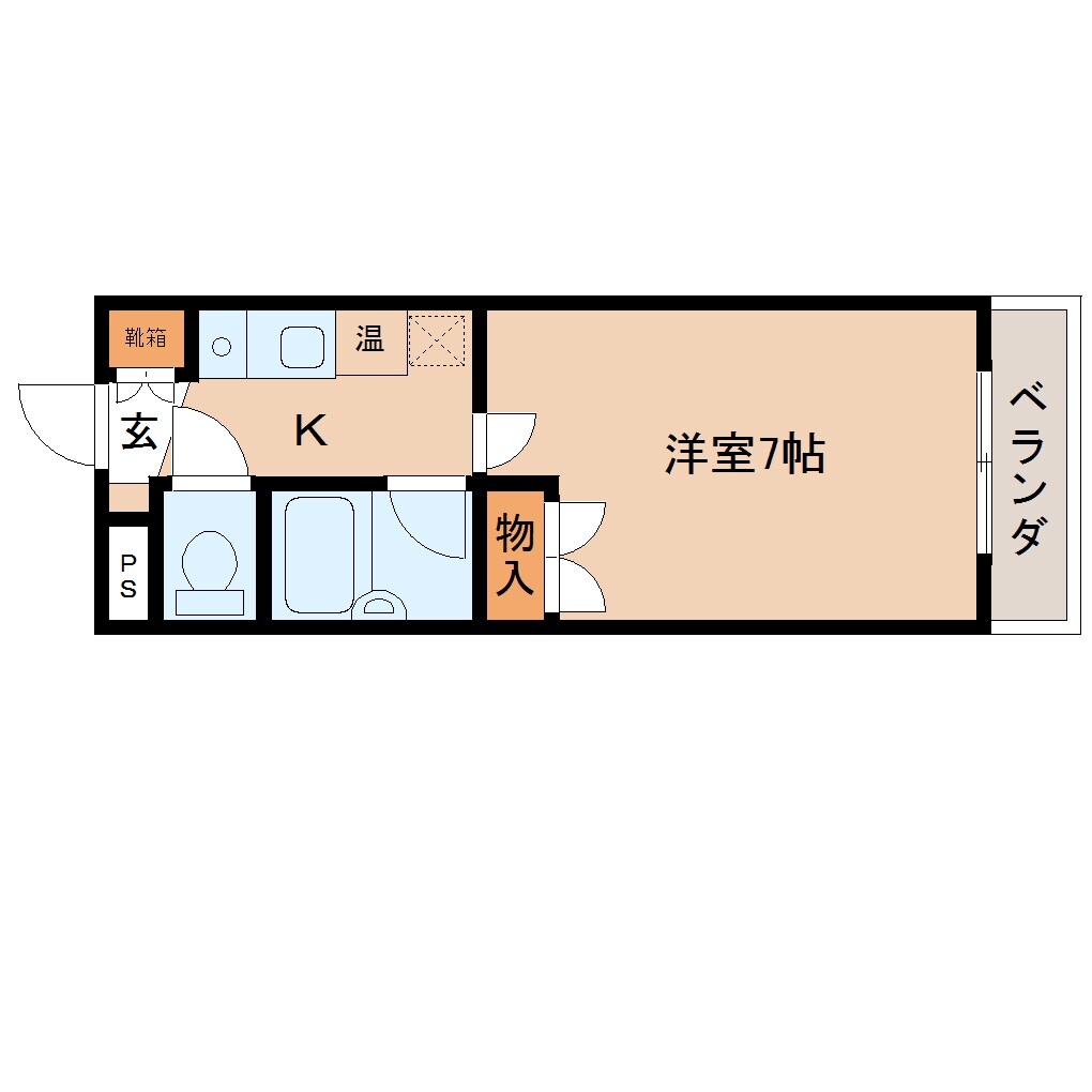 奈良県奈良市東城戸町マンション 2階の物件間取画像