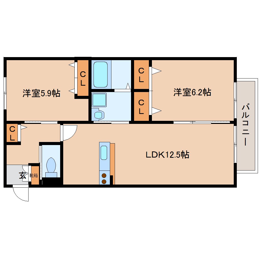 木津駅 徒歩8分 1階の物件間取画像