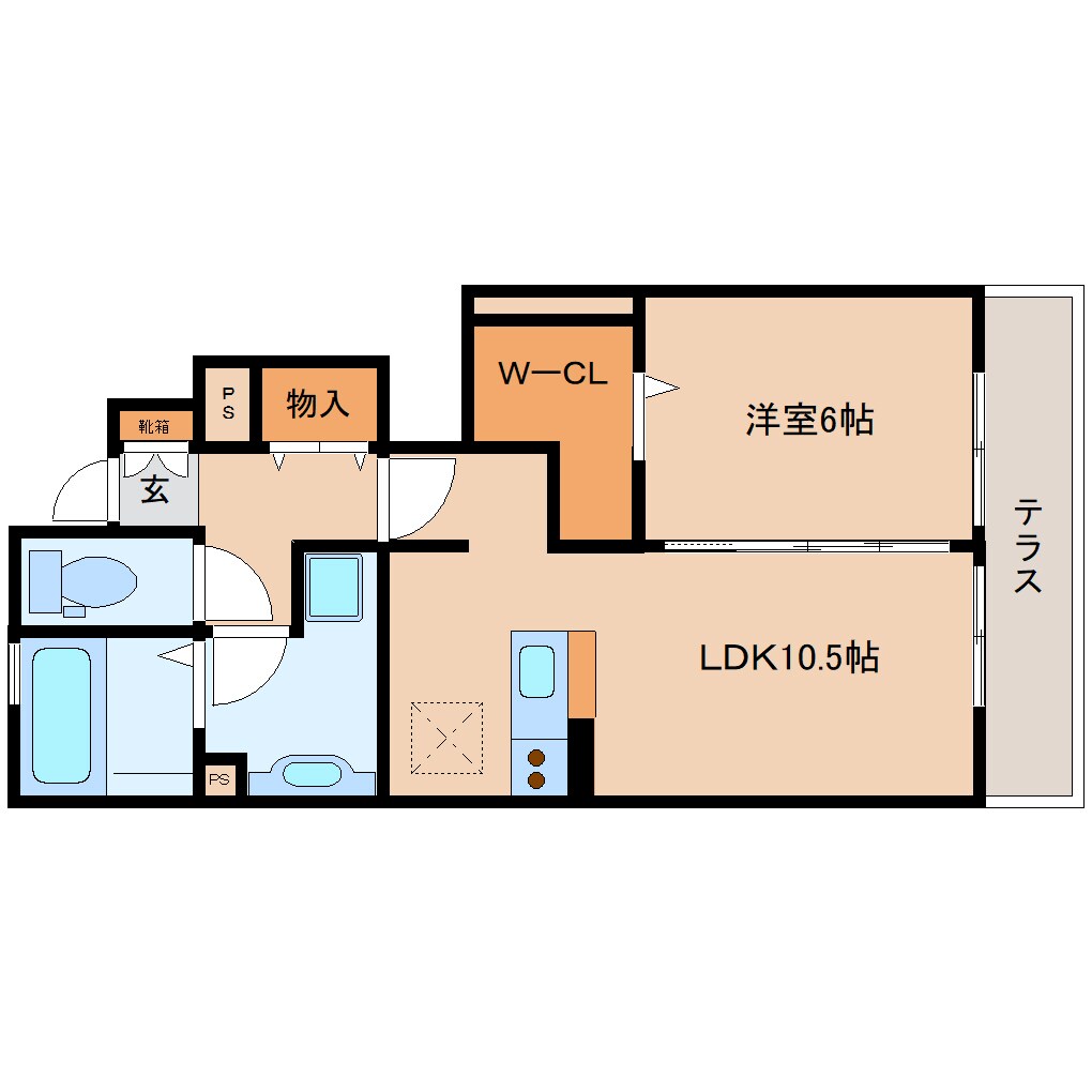 奈良駅 バス8分  北神殿下車：停歩3分 1階の物件間取画像