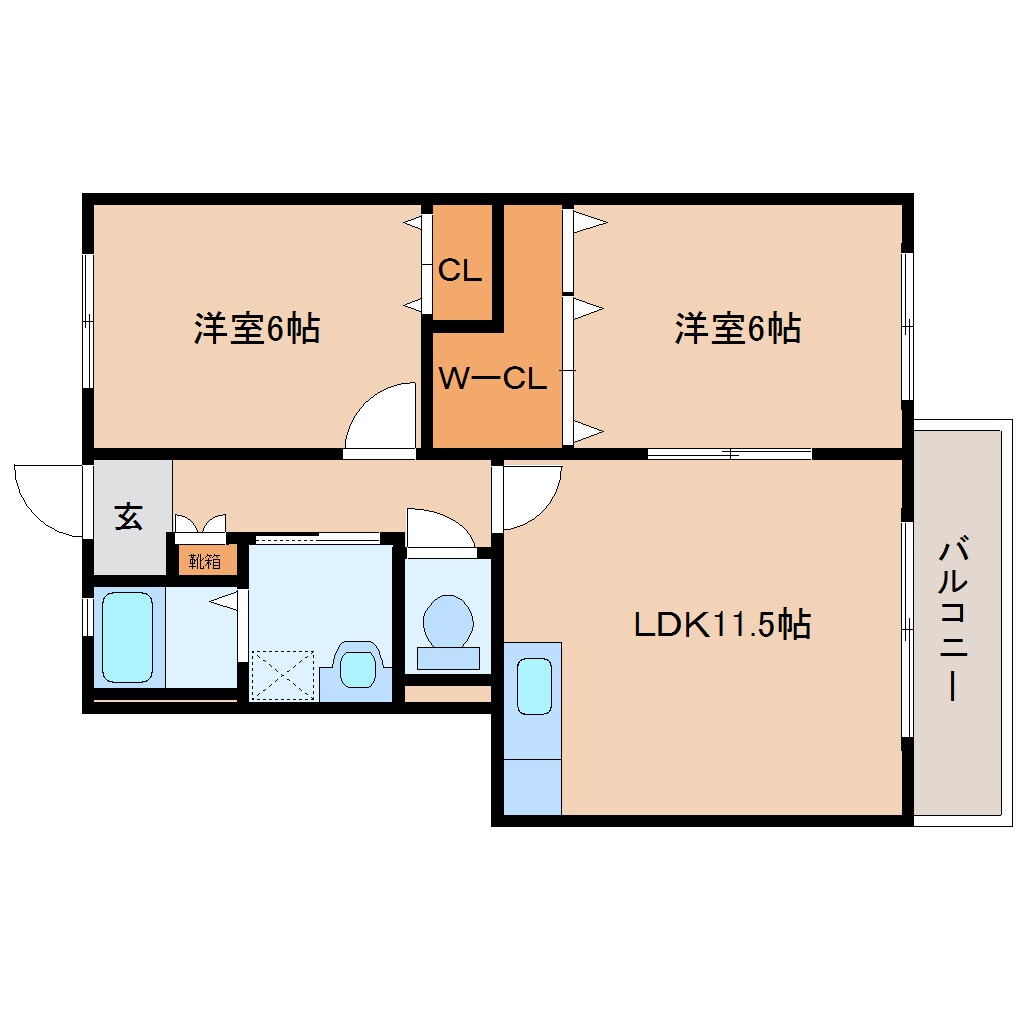 平城山駅 徒歩5分 3階の物件間取画像