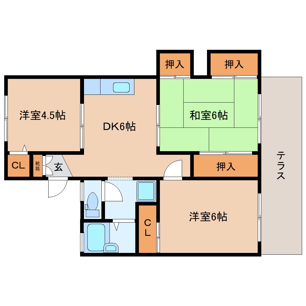近鉄奈良駅 徒歩13分 1階の物件間取画像
