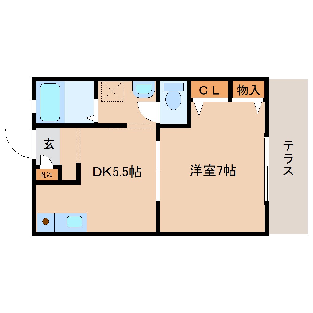 奈良駅 徒歩12分 1階の物件間取画像