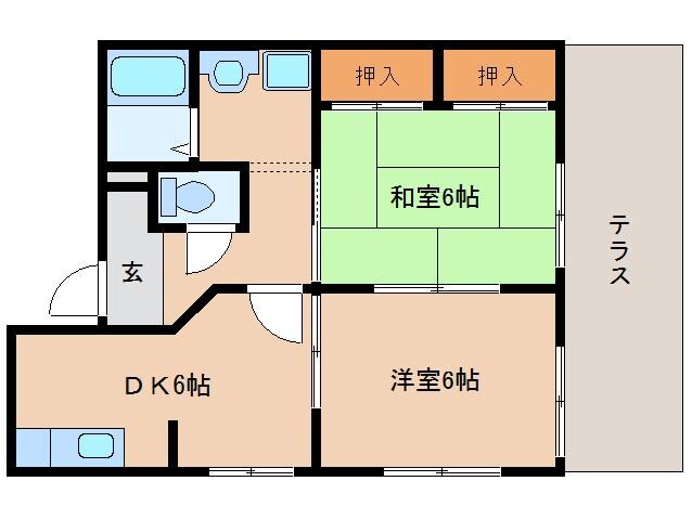 近鉄奈良駅 バス9分  奈良阪南口下車：停歩1分 1階の物件間取画像