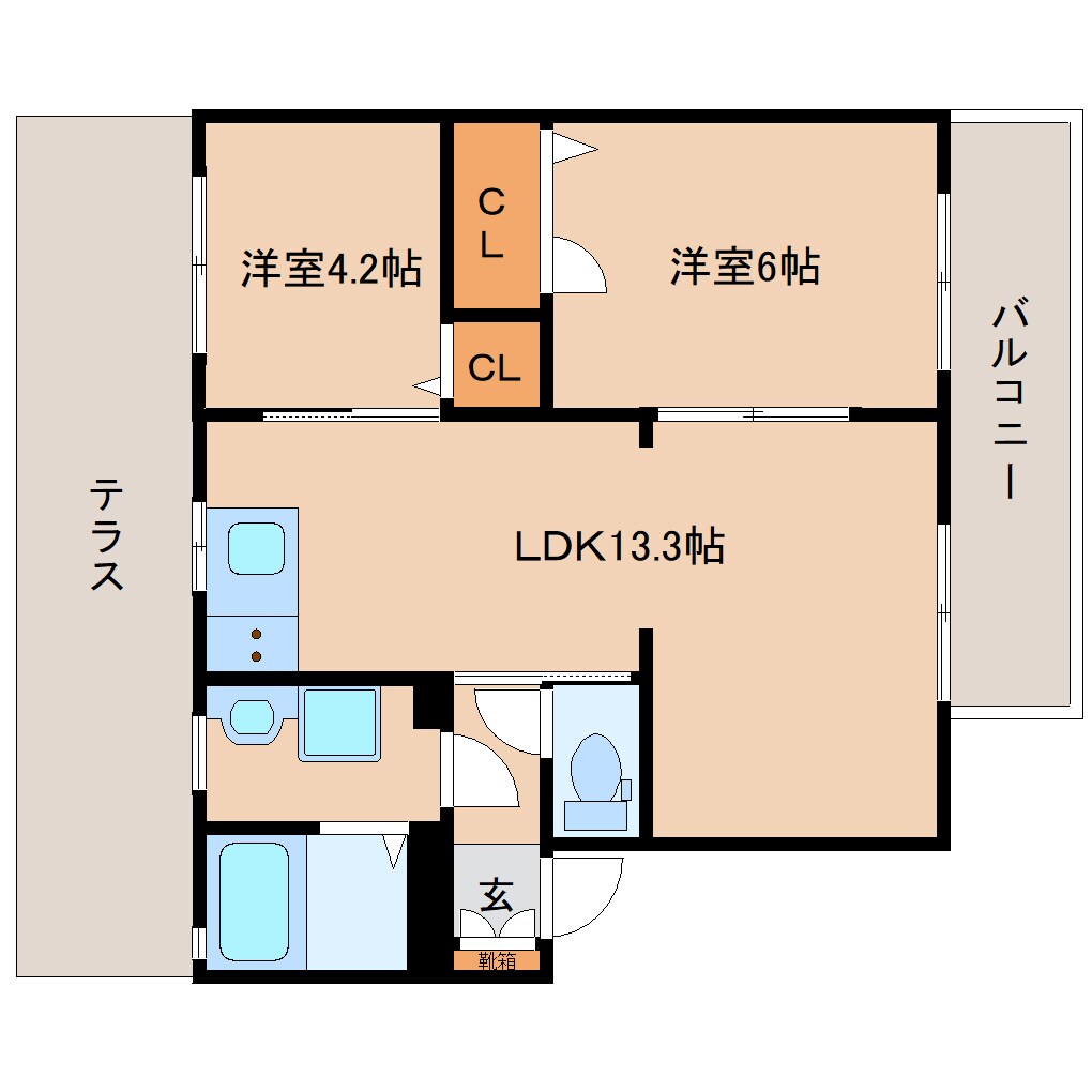 奈良駅 バス5分  大安寺下車：停歩10分 1階の物件間取画像