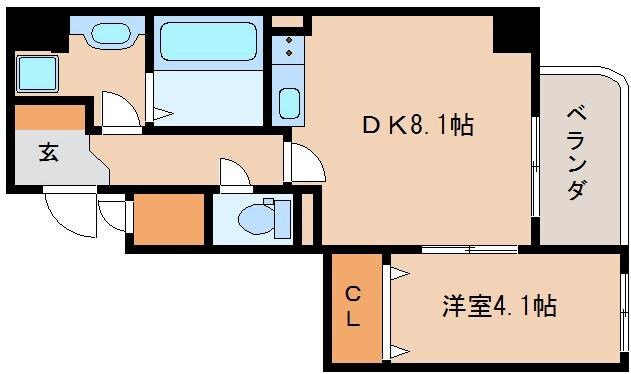 奈良駅 徒歩5分 4階の物件間取画像