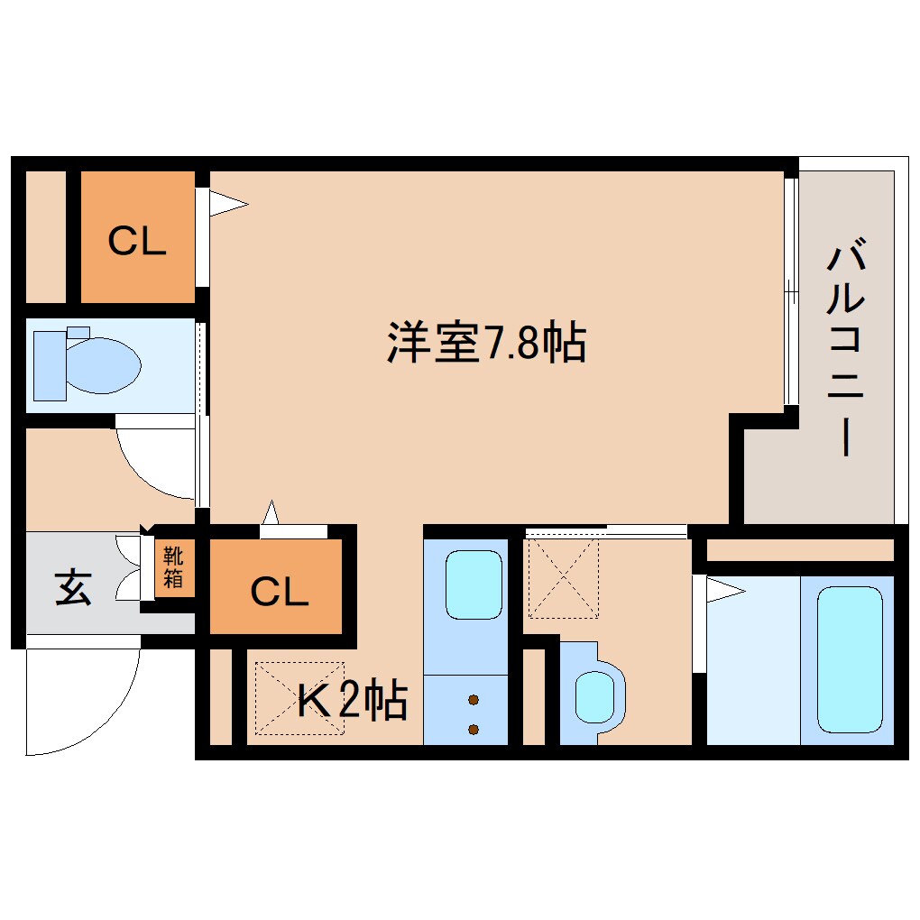 奈良駅 徒歩7分 2階の物件間取画像