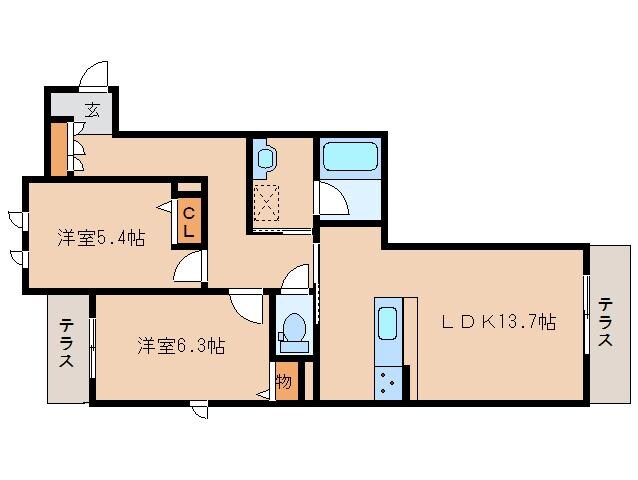 新大宮駅 徒歩18分 1階の物件間取画像