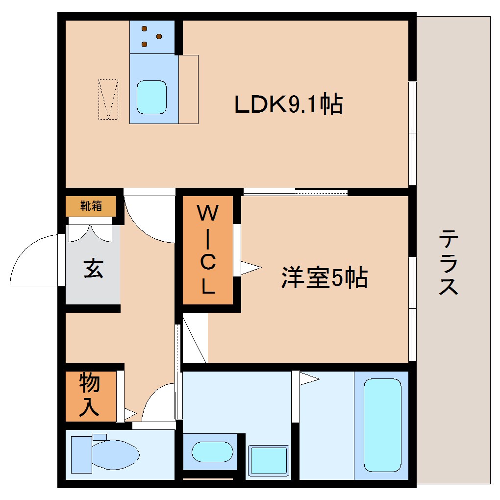 奈良駅 徒歩22分 1階の物件間取画像