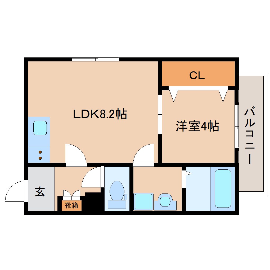 奈良県奈良市高天市町コーポ 2階の物件間取画像