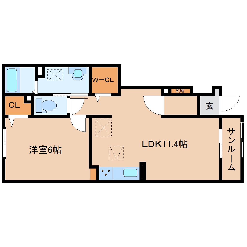 奈良駅 バス7分  南京終町下車：停歩7分 1階の物件間取画像