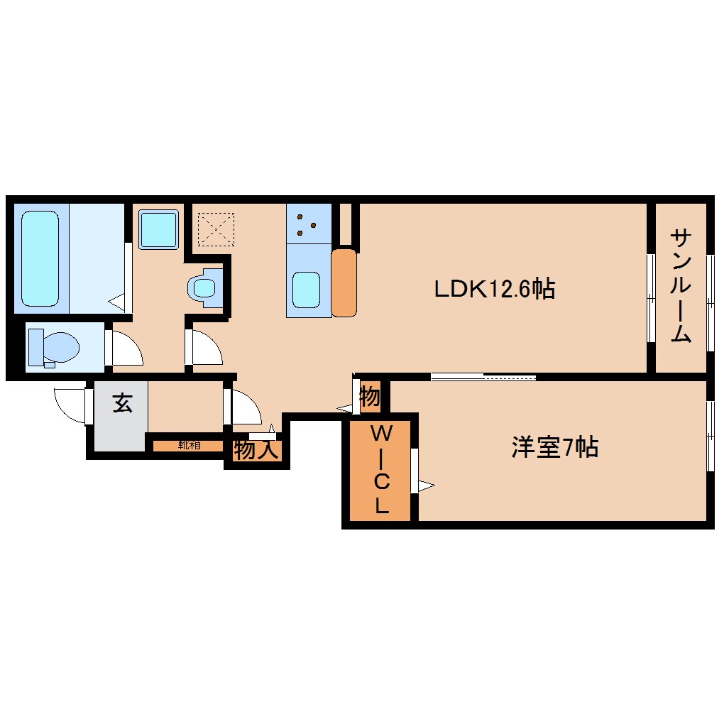 京終駅 徒歩24分 1階の物件間取画像