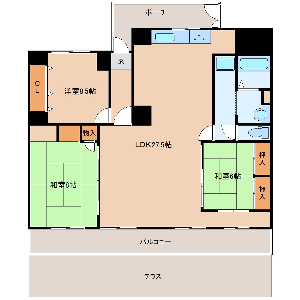 奈良駅 徒歩18分 1階の物件間取画像