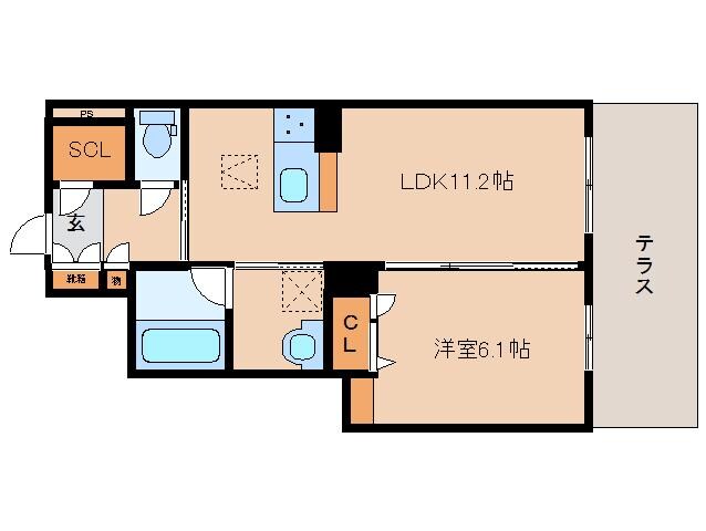 奈良駅 徒歩11分 1階の物件間取画像